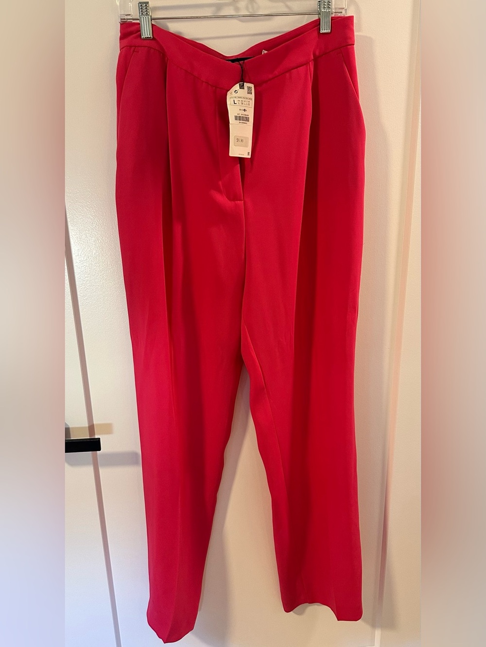 Women's High-Rise Tailored Trousers - Pink